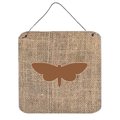 Micasa Moth Burlap And Brown Aluminium Metal Wall Or Door Hanging Prints MI233128